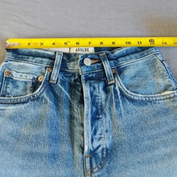 Agolde Riley Jeans Denim Shorts Outsider - Picture 4 of 4